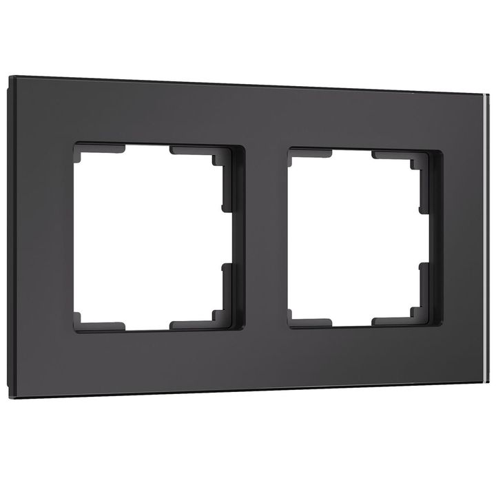 Рамка Werkel Senso на 2 поста черный, стекло soft-touch W0023108 4690389200373