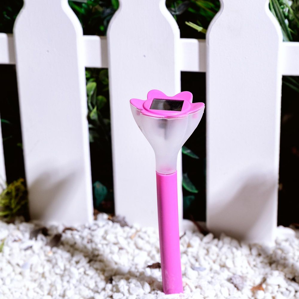 USL-C-420-PT305 PINK CROCUS Садовый светильник на солнечной батарее. Белый свет. 1xLR Ni-Mh аккумулятор в-к. IP44. TM Uniel.