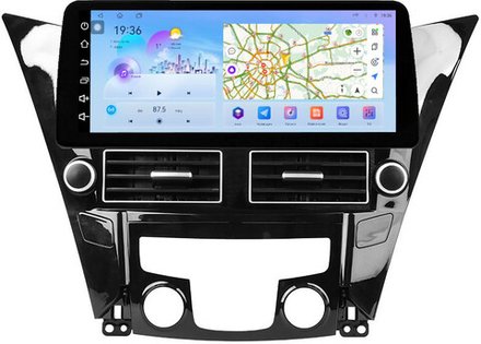 Магнитола для Hyundai Sonata 6 YF 2010-2013 (рамка LUX) - FarCar монитор 12.3" 2K QLED на Android 14, TS10, CarPlay, 4G SIM-слот