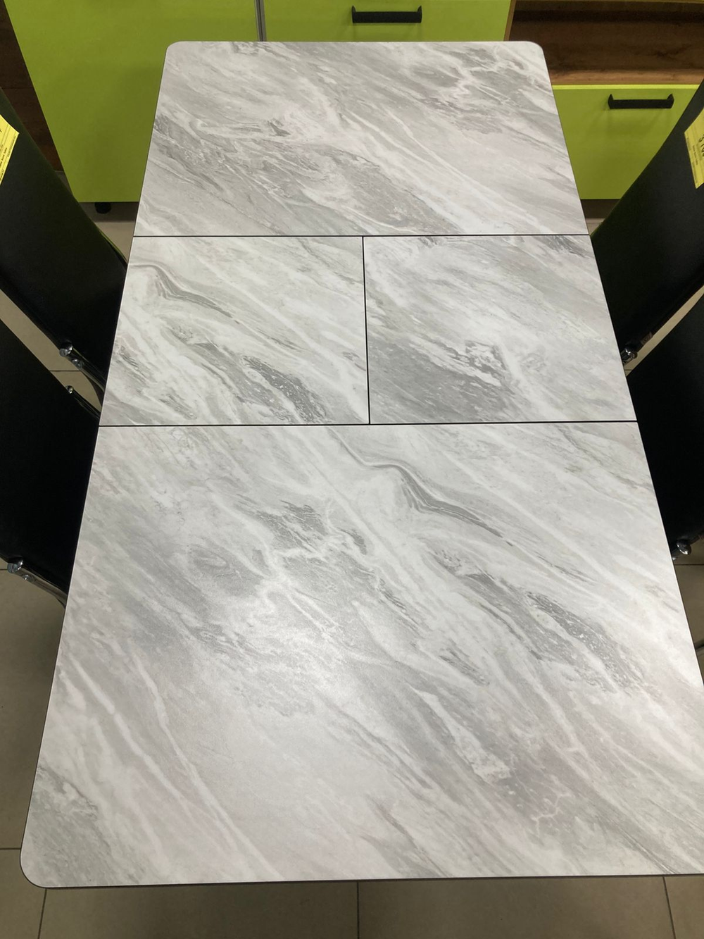 Стол разд пластик Миллер бабочка К-т ног №5 черный Царг.пояс 930 черный Ст-ца лавант (черная)