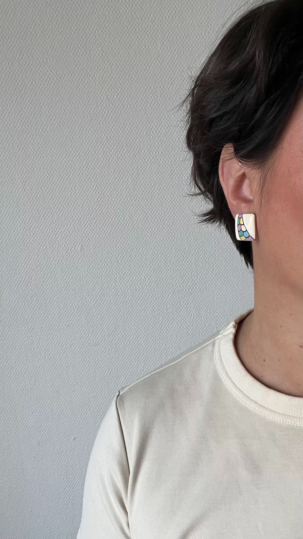 Серьги с разноцветной эмалью Craft