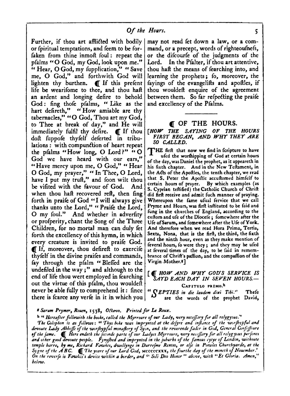 The Psalter, or, Seven ordinary hours of prayer according to the use of the illustrious and excellent Church of Sarum | J.D. Chambers