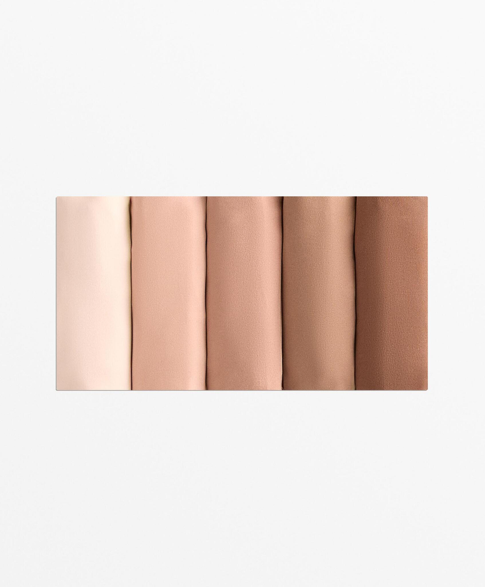 OYSHO Набор из пяти трусиков-бразильяно, бежевый