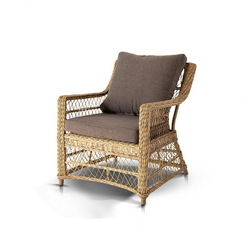"Гранд Латте" кресло из искусственного ротанга, цвет соломенный