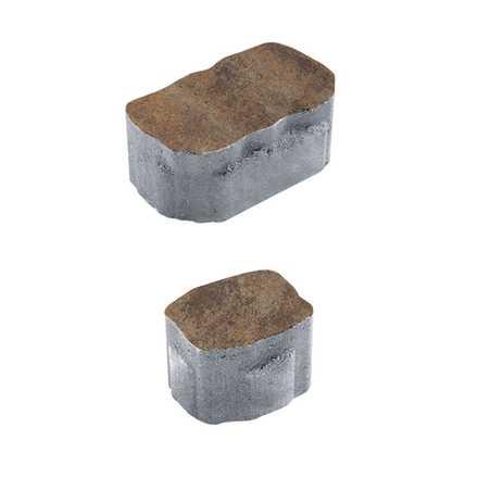 Тротуарная плитка Арена - Листопад гладкий Клен, комплект из 2 видов плит