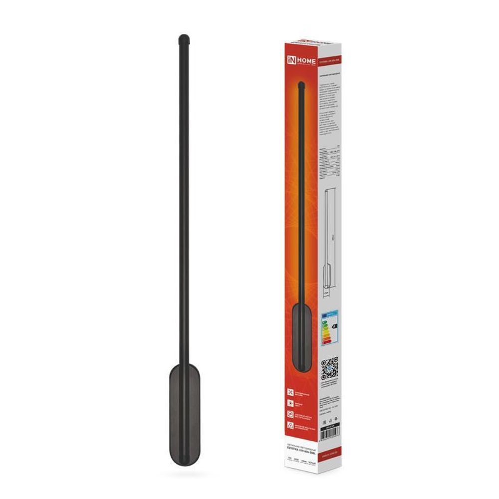 Светильник светодиодный ESTETIKA LUV-60A-30BL 10Вт 3000К 700лм 230В 600х50х25 черн. IN HOME 4690612054476