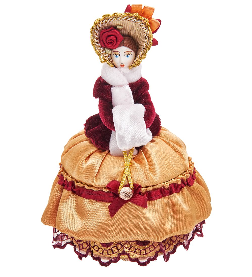 Народные промыслы RK-734/ 2 Кукла-шкатулка «Дама с муфтой»