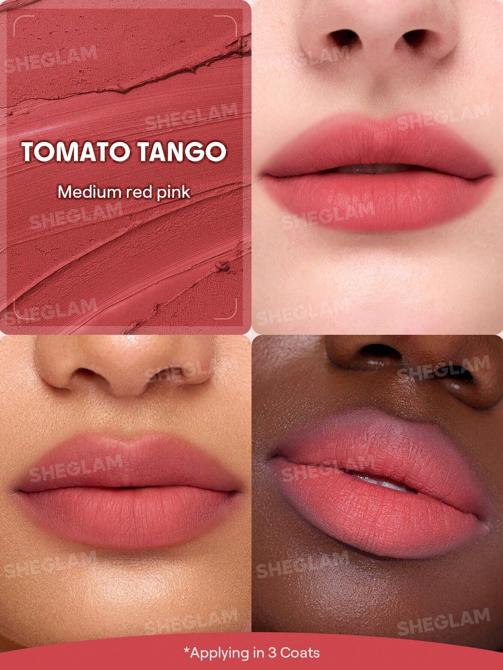Бальзам оттеночный для губ Sheglam Bounce Putty Pocket Lip Pot Tomato Tango