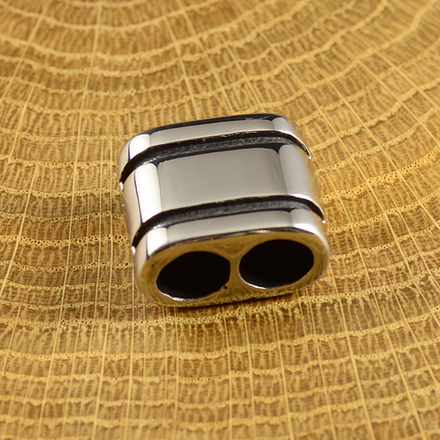 Бусина «Дуплет» из нержавеющей стали