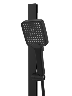 Смеситель для ванны с душем STWORKI Ноттвиль S34100BK + Душевой гарнитур Ольборг S20190BK, матовый черный