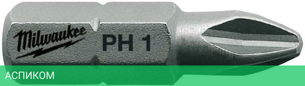 Бита Milwaukee PH1 25мм 25шт (4932399586)