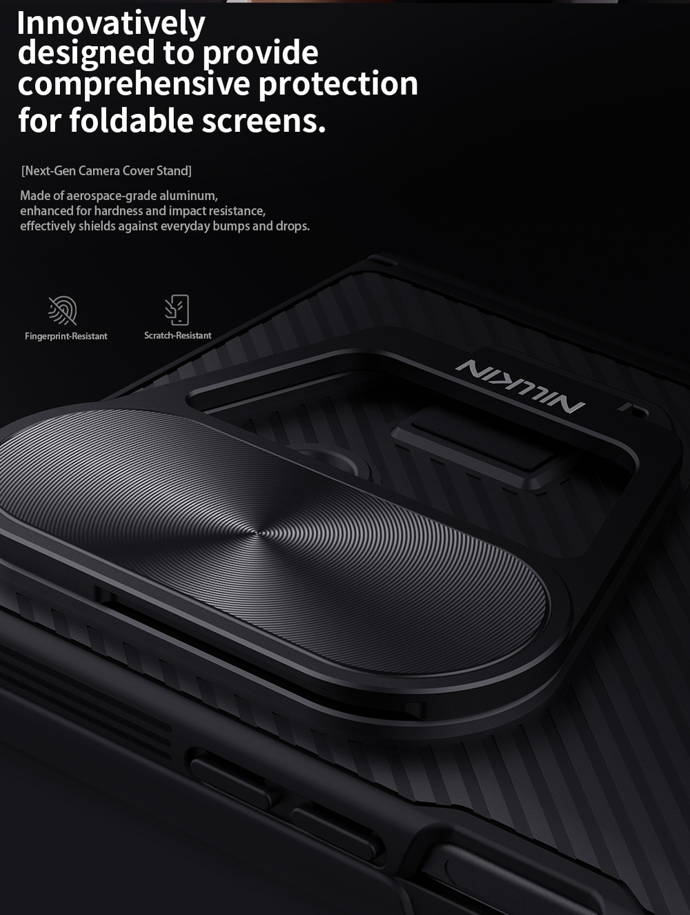 Чехол с MagSafe на Samsung Galaxy Fold 7, серия CamShield Prop Magnetic (версия с металлической откидной крышкой) от Nillkin