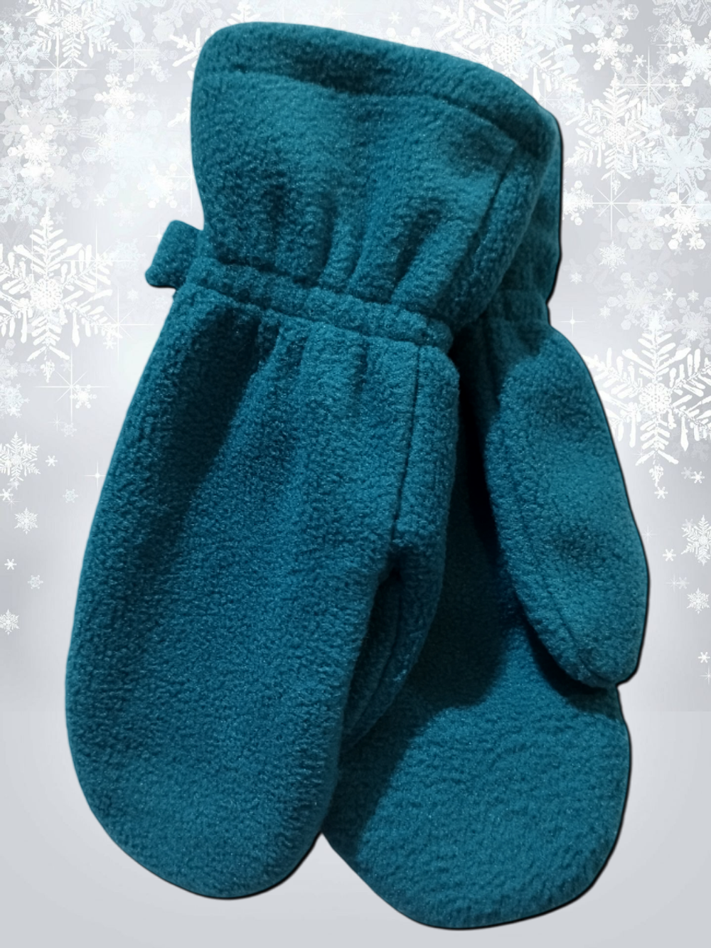 5005 Варежки детские флисовые изумруд (14)