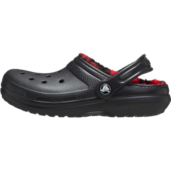 Crocs Classic Lined Buffalo Check Clog 'Black Red'