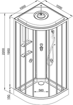 Душевая кабина AvaCan EM 1510 с электрикой