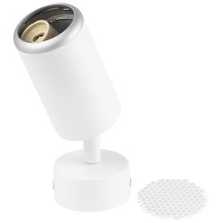 Светильник настенно-потолочный спот ЭРА OL55 WH/SL MR16 GU10 IP20 белый/серебро | Накладные светильники