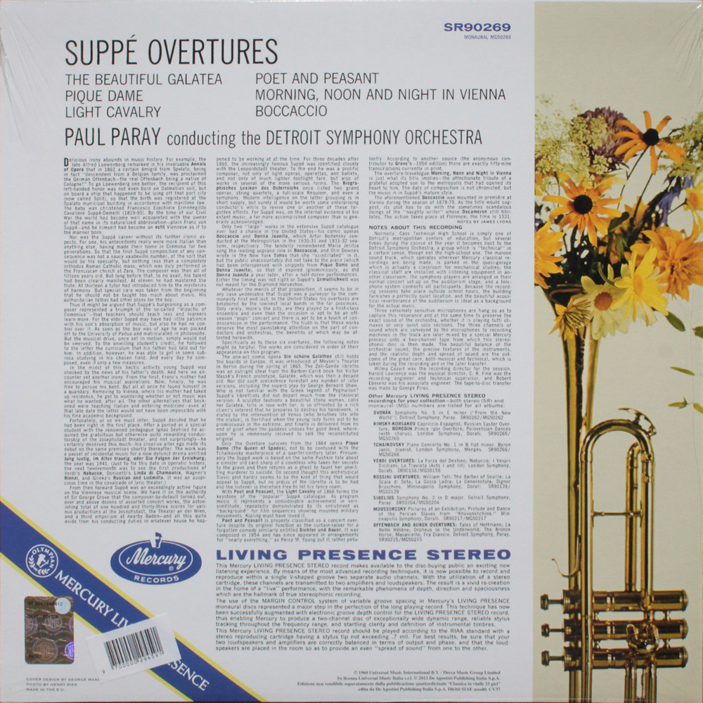 Detroit Symphony, Paul Paray / Suppe: Overtures (LP)