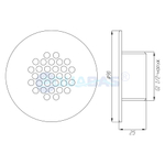 ФП.111.3/1 Барботажная форсунка 1,5" (наруж.) плитка AISI-316