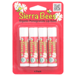 Sierra Bees, органические бальзамы для губ, гранат, 4 штуки по 4,25 г (0,15 унции)