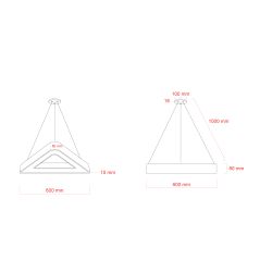 Светильник LED ЭРА Geometria SPO-153-B-40K-030 Delta 30Вт 4000К 2100Лм IP40 600*80 черный подвесной драйвер внутри