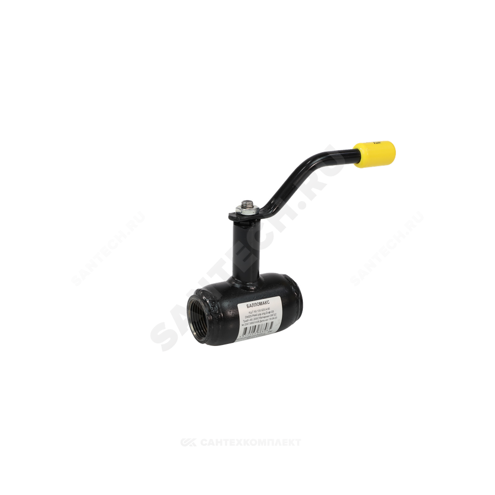 Кран шаровой сталь 09Г2С Ballomax КШТ 60.100 Ду 15 Ру40 ВР L=65мм BROEN КШТ 60.100.015.А.40