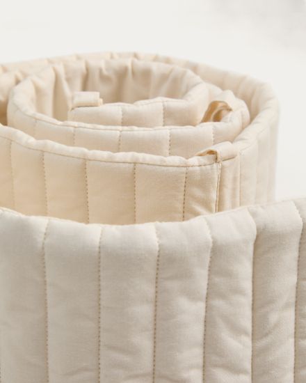 Бежевый защитный чехол для детской кроватки Tandani 30 x 180 см