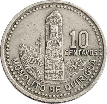 10 сентаво 1976-2008 Гватемала