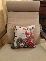 Декоративный гобеленовый чехол для интерьерной подушки Пёстрый Пиги 38*38