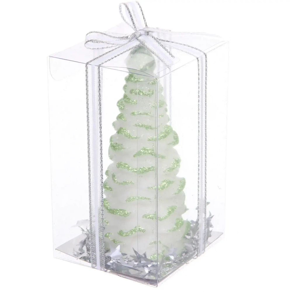 Свеча новогодняя «Пушистая елочка» 7*7*12см, Зеленый