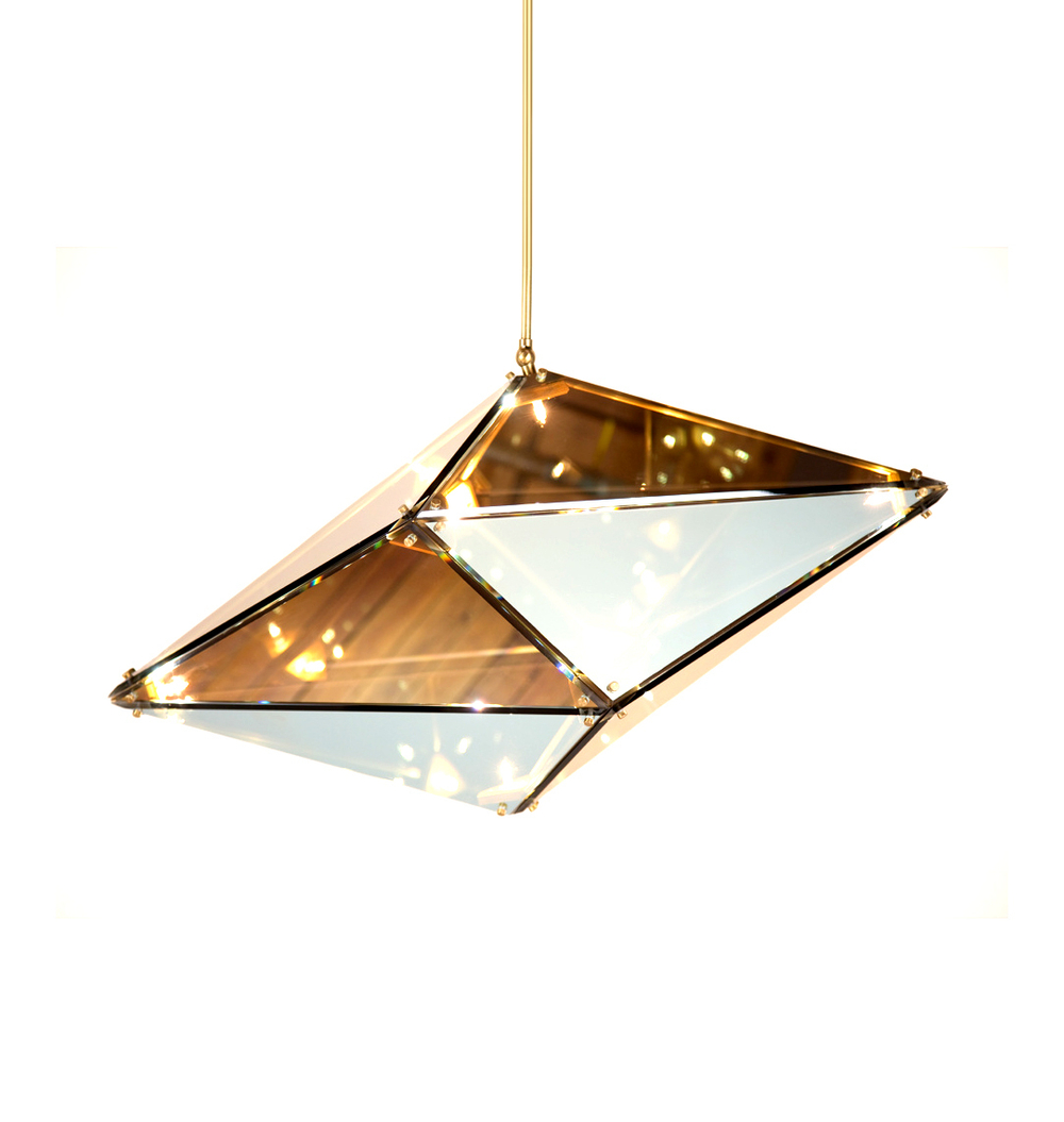 Pendant design lamp  Maxhedron Horizontal by Bec Brittain (Amber)
