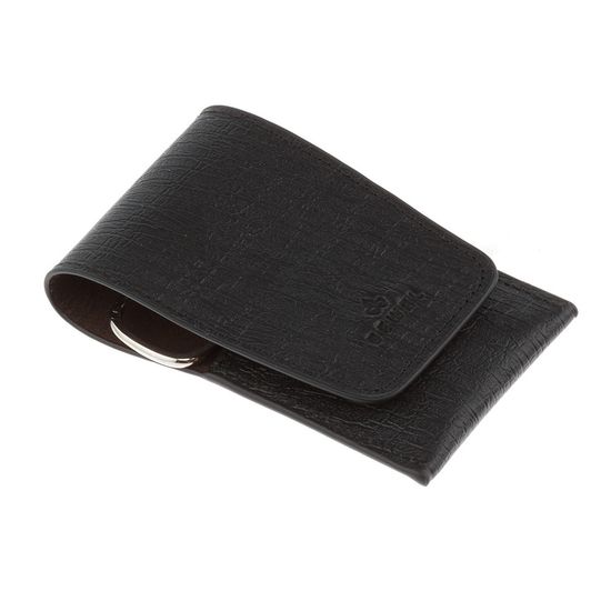 Маникюрный набор DEWAL, серии "FOR MEN" 4пр. Инструменты: ножницы для бороды и усов, пилка металлическая 9 см, пинцет скошенный, ножницы универсальные. Футляр: натуральная кожа, цвет черный