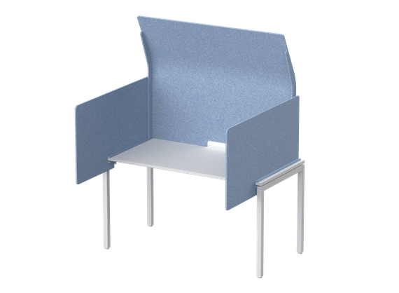 Кабина с высоким экраном-парусом и выступающими боковыми стенками 115х122х113