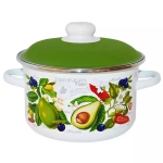 Кастрюля эмал цил Авокадо 3,0л