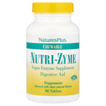 NaturesPlus, Nutri-Zyme®, жевательные таблетки с перечной мятой, 90 жевательных таблеток