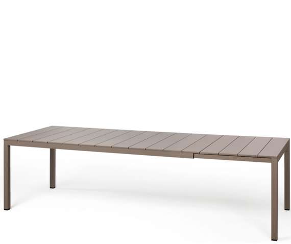 Стол металлический раздвижной Rio Alu, 210-280х100 см, тортора