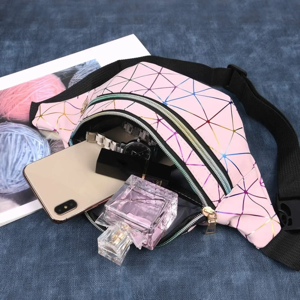 Сумка на пояс «Harizma», цвет пудровый, 31*12 см