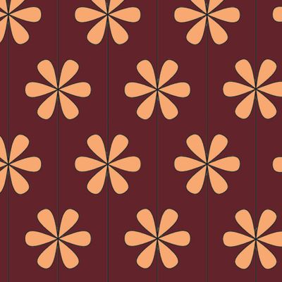 Orange Flowers with vertical lines