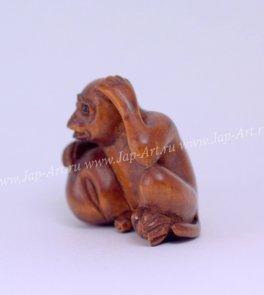 Нэцкэ Обезьяна и плод