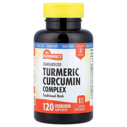 Sundance Vitamins, Комплекс куркумина и куркумина, стандартизированный, 120 капсул с быстрым высвобождением