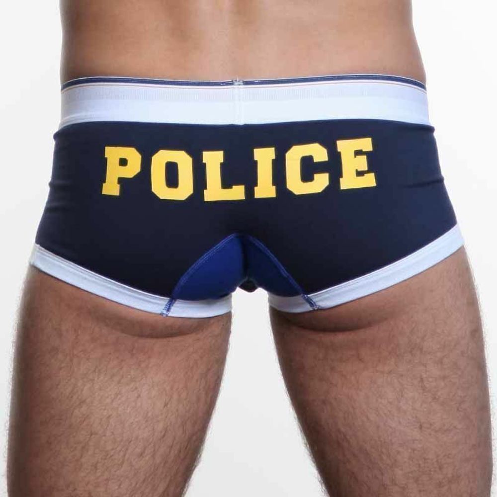 Мужские трусы хипсы синие 4+ Private Important Zone 365 Police