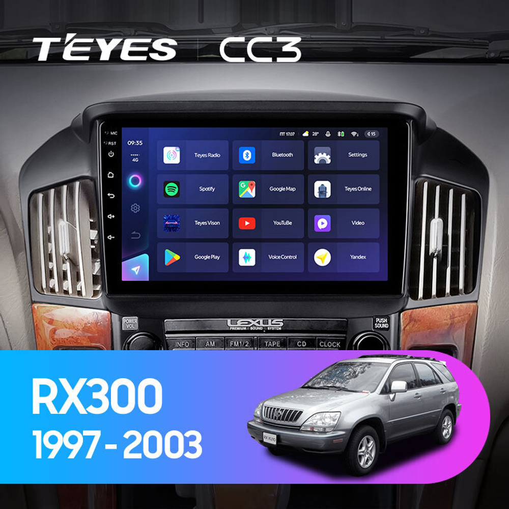 Teyes CC3 9" для Toyota Harrier, Lexus RX 300 1997-2003