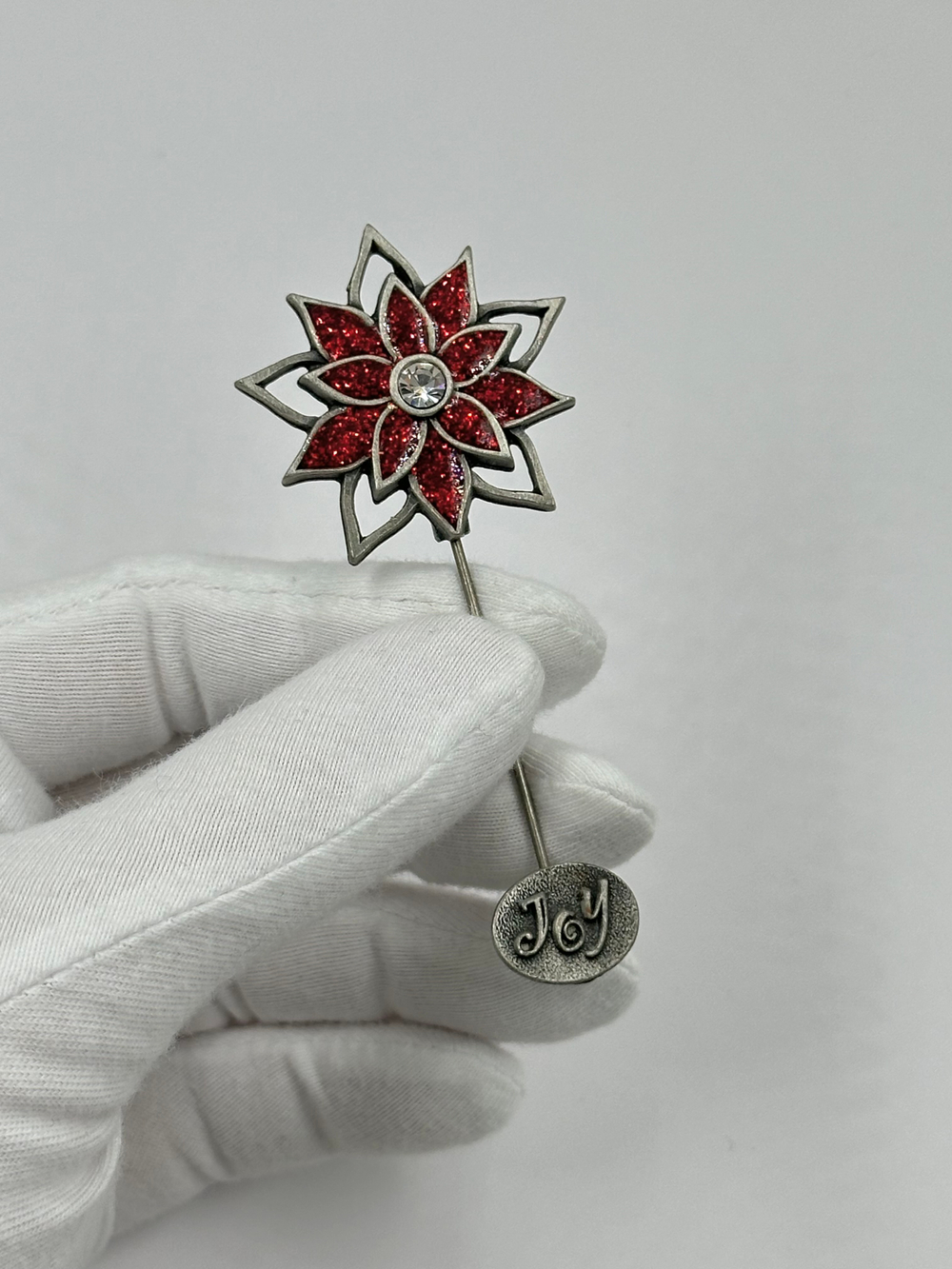 Брошь булавка Пуансеттия Camco