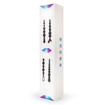 Черная анальная цепочка в форме ёлочки