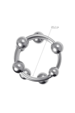 Кольцо под головку пениса Toyfa серебристое 3,2 см