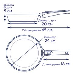 Алюминиевая сковорода Gipfel Proofet 2484 24 см