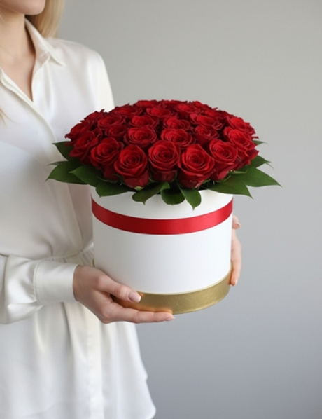 Цветы в коробке Роскошь