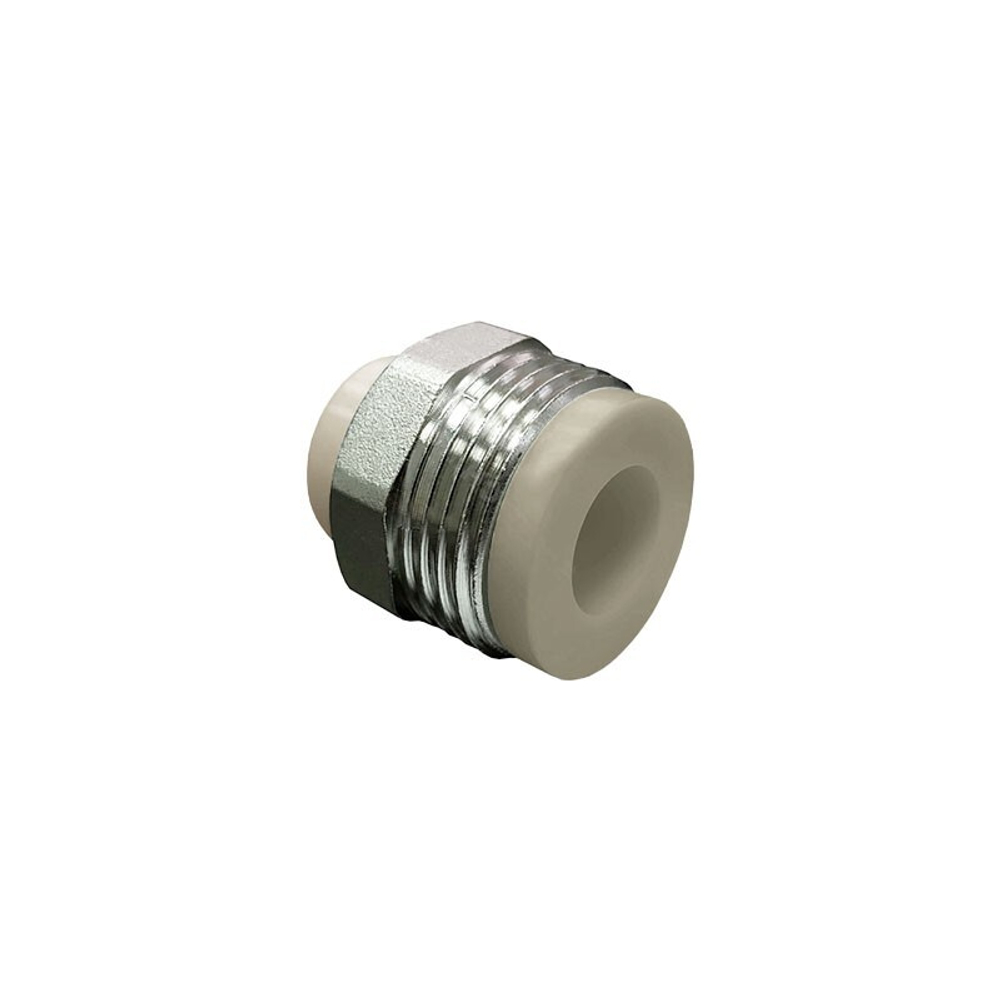 Штуцер Valfex ''ВАЛФ-РУС'', DN 32, PN 25, G-1 1/4'', НР, серый