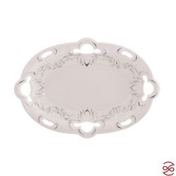 Блюдо овальное глубокое 37 см Queen's Crown Платиновый узор