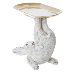 GAEM Фигурка декоративная "Заяц" с подставкой, L20 W8,5 H15 см