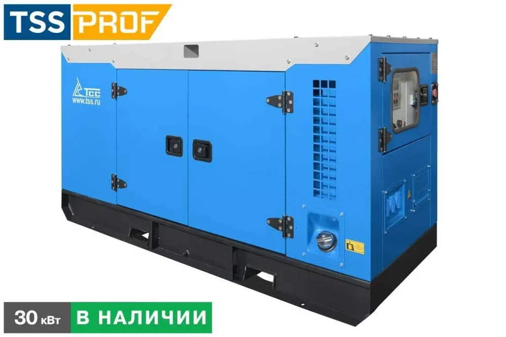 Дизельный генератор (30 кВт) ТСС АД-30С-Т400-1РКМ7 в шумозащитном кожухе
